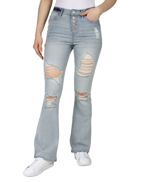 Juniors' 5-Button Bootcut Jeans